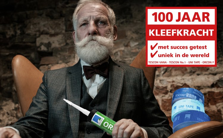 header "100 jaar kleefkracht"