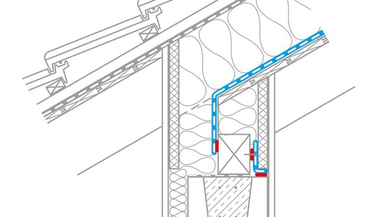 8. Aansluiting op de dakvoet bij ingekeepte sierspant