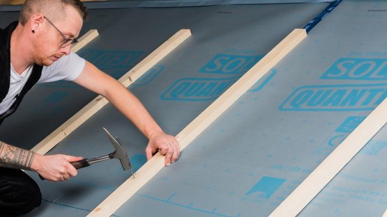 II. Naad- en tengelbeschermende dakfolie / tijdelijke afdekking zonder nageldichtmateriaal, dakhelling ≥ 14°