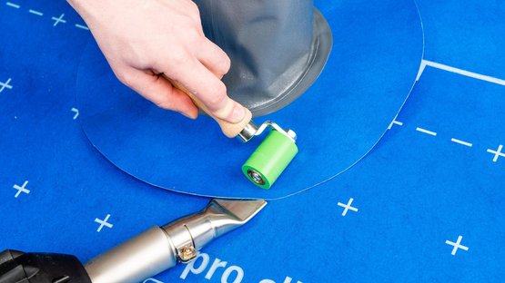 4. Manchet op folie lassen